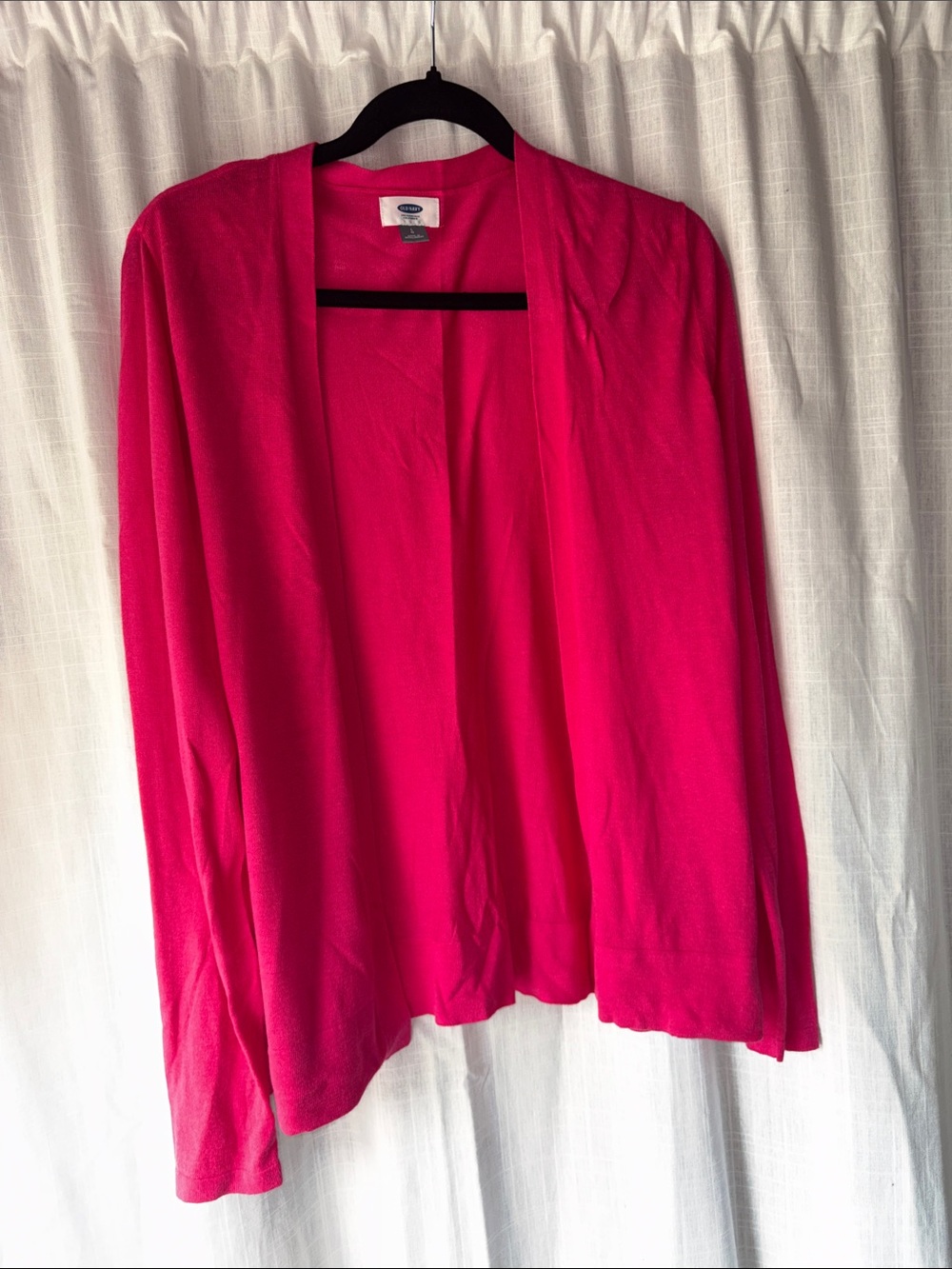 OP Women's Open-Front Fuchsia Cardigan Sweater